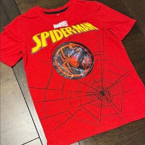 Marvel Red Spider-Man Tee with Web Graphic